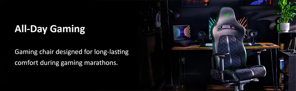Razer Enki Ergonomic Gaming Chair (Black) overview 4
