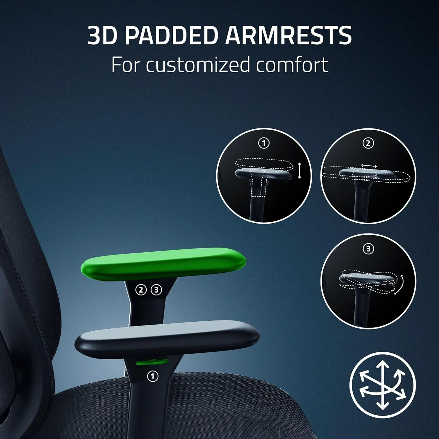 Razer Fujin Mesh Ergonomic Gaming Chair (Black) overview 8