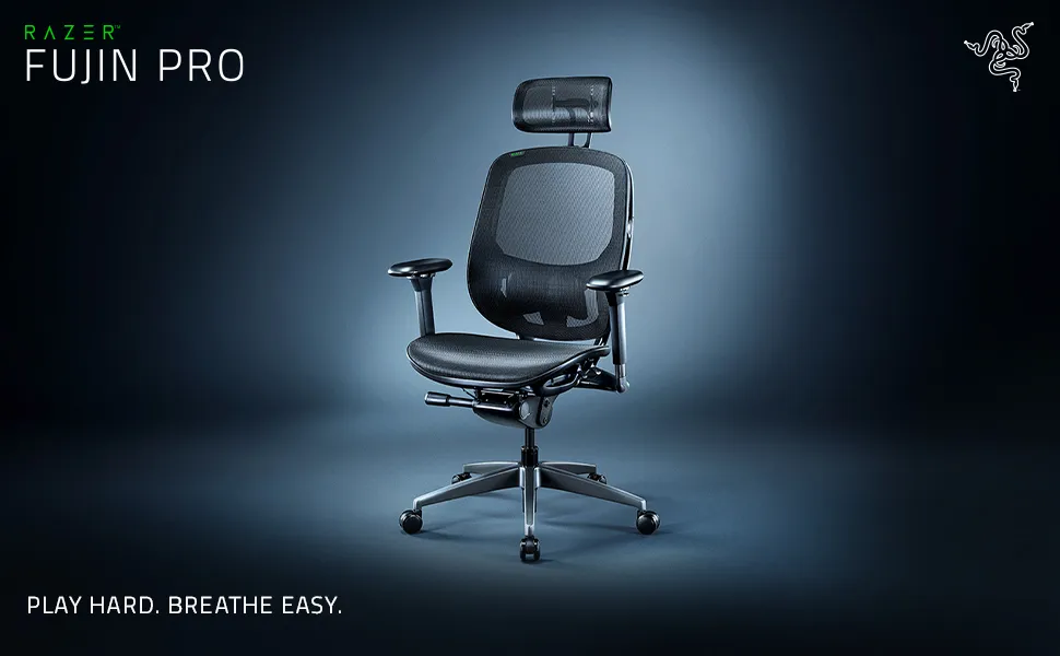 Razer Fujin Pro Ergonomic Mesh Gaming Chair (Black) overview 1
