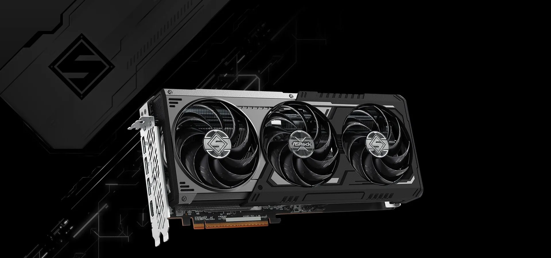 ASRock RX 9070 XT Steel Legend Dark 16GB Graphics Card overview 3