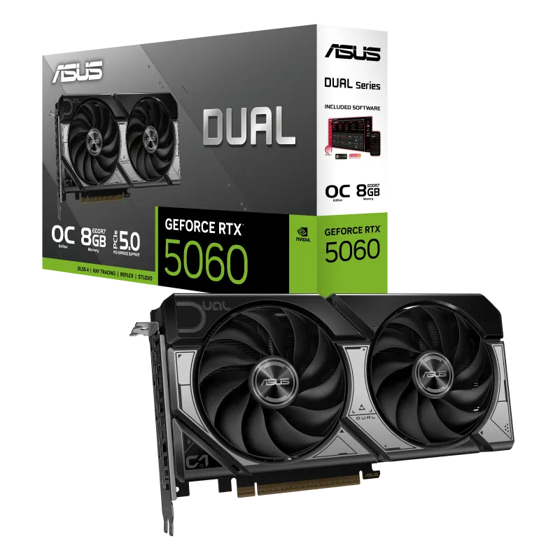 ASUS Dual RTX 5060 8GB OC Edition GDDR7 Graphics Card overview 1
