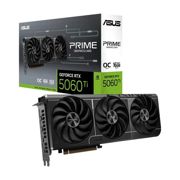 ASUS PRIME GeForce RTX 5060 Ti 16GB GDDR7 OC Edition Graphics Card