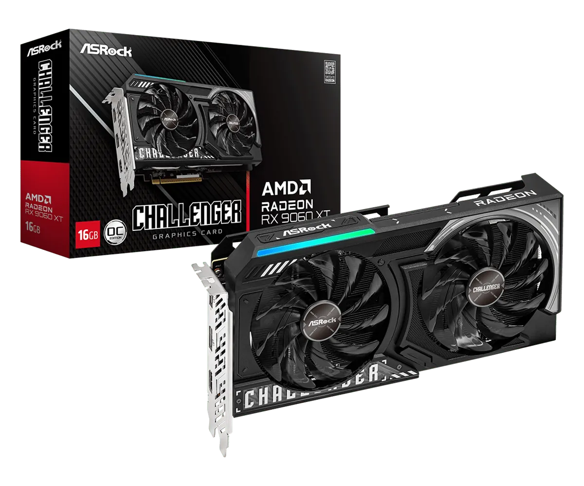 Asrock AMD Radeon RX 9060 XT Challenger 16GB OC overview 1