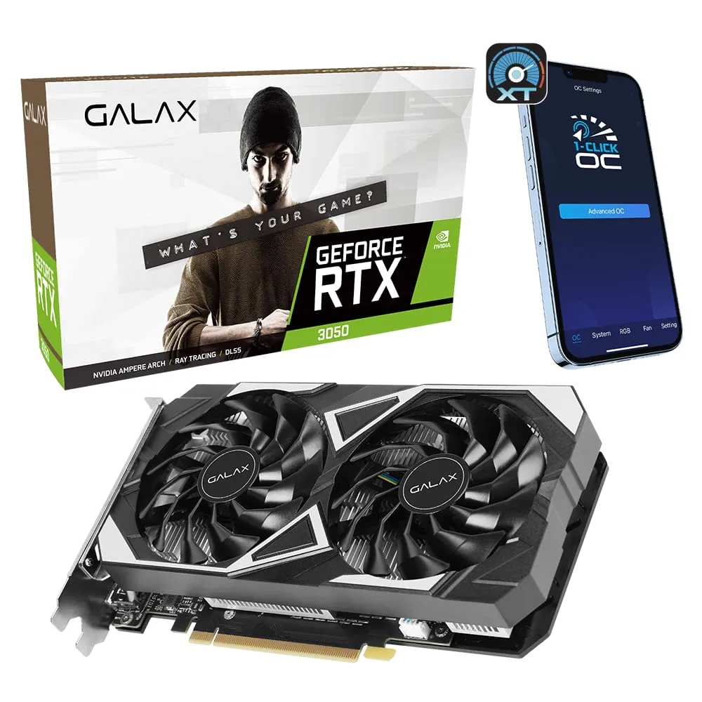 Galax RTX 3050 EX 6GB 1-Click OC Gaming Graphics Card overview 1