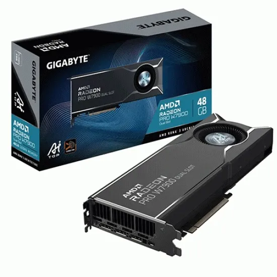 Gigabyte Radeon PRO W7900 Dual Slot AI TOP 48G Graphic Card (W7900 AI TOP 48G)