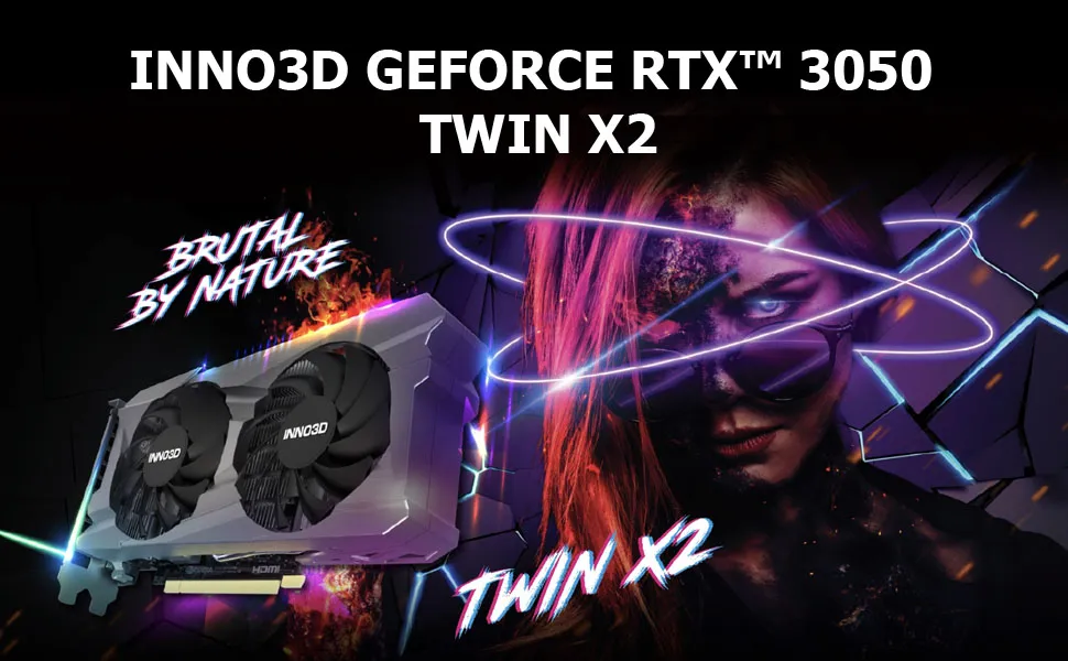 INNO3D RTX 3050 Twin X2 V2 6GB GDDR6 Graphic Card overview 2