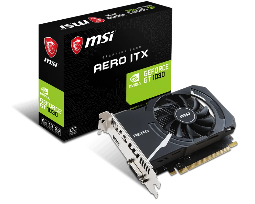 MSI GAMING GeForce GT 1030 AERO ITX 2GB GDRR4 64-bit OC Graphics Card overview 1