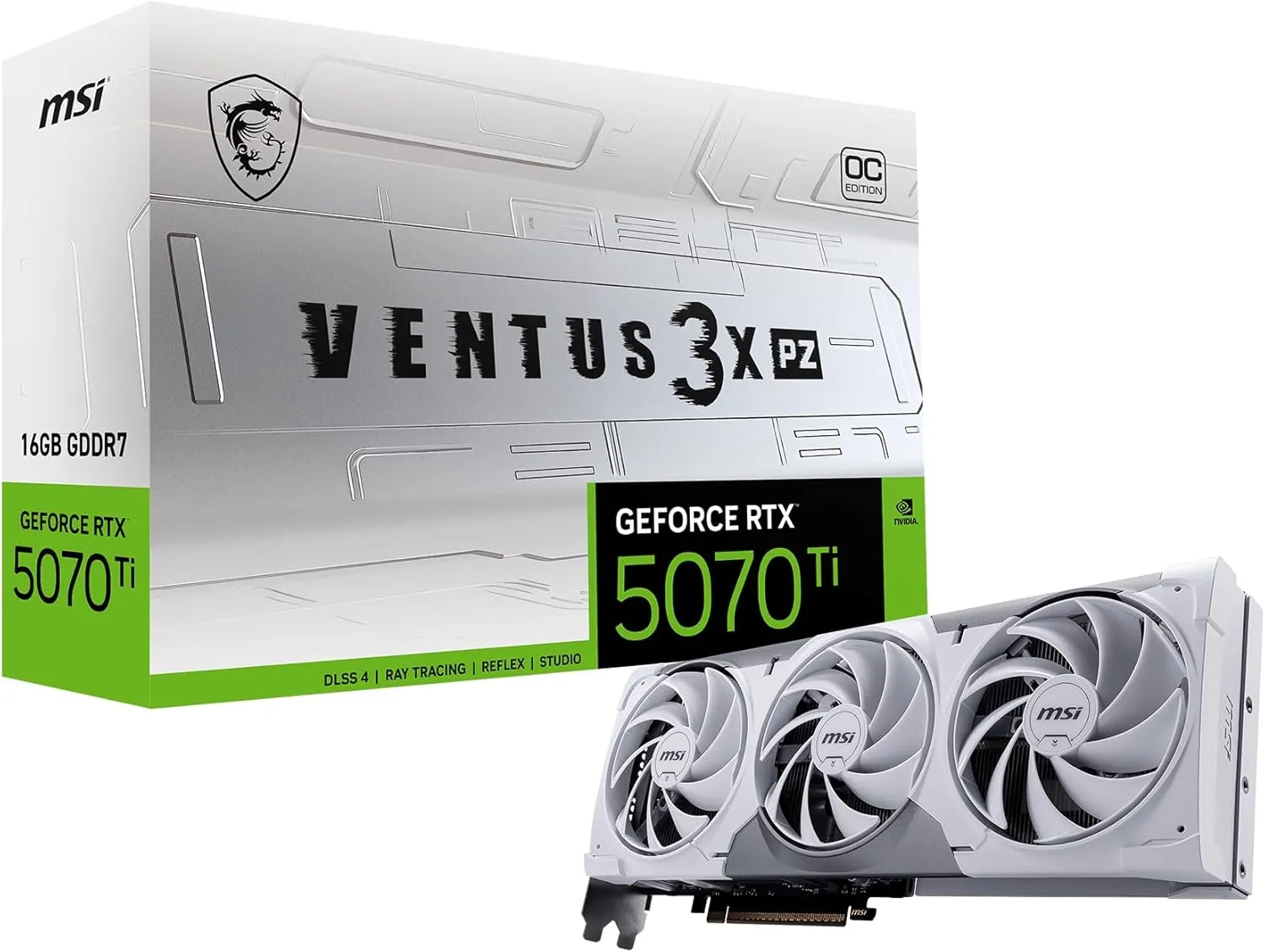 MSI GeForce RTX 5070 Ti 16GB VENTUS 3X PZ OC Graphics Card overview 1