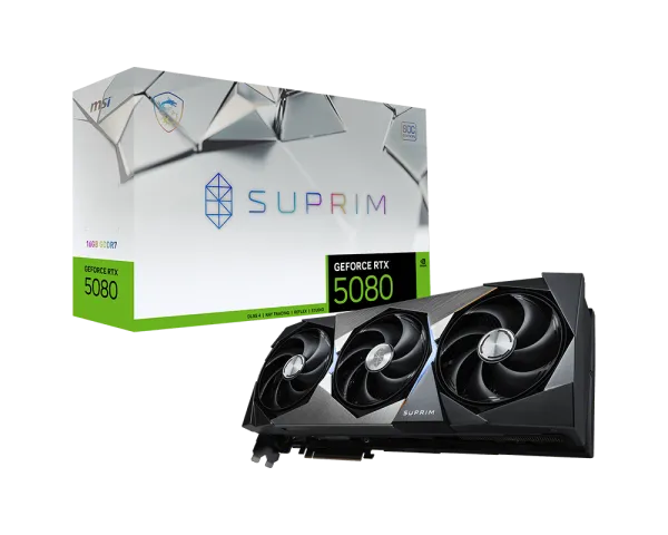 MSI GeForce RTX 5080 Suprim SOC 16GB Graphic Card overview 1