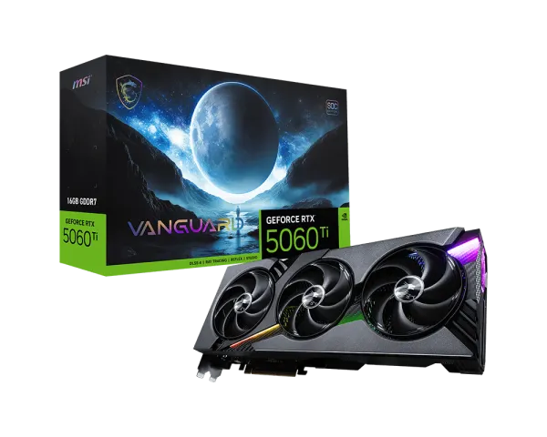 MSI RTX 5060 TI 16GB Vanguard SOC GDDR7 Graphic Card overview 1