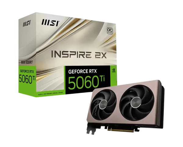 MSI RTX 5060 Ti 8G Inspire 2X OC Graphic Card overview 1