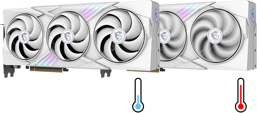 MSI RTX 5070 Gaming Trio OC 12GB GDDR7 Graphic Card White overview 6