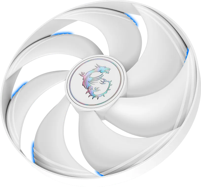 MSI RTX 5070 Gaming Trio OC 12GB GDDR7 Graphic Card White overview 7