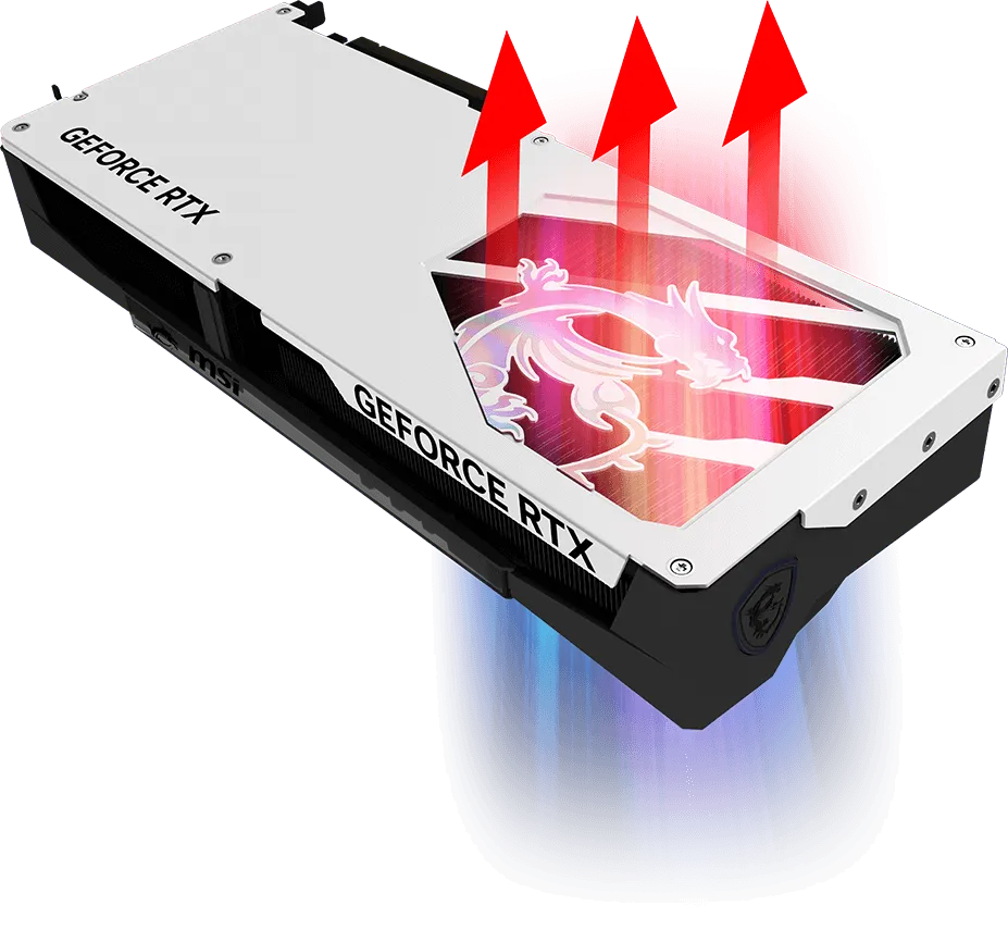 MSI RTX 5070 Gaming Trio OC 12GB GDDR7 Graphic Card White overview 9