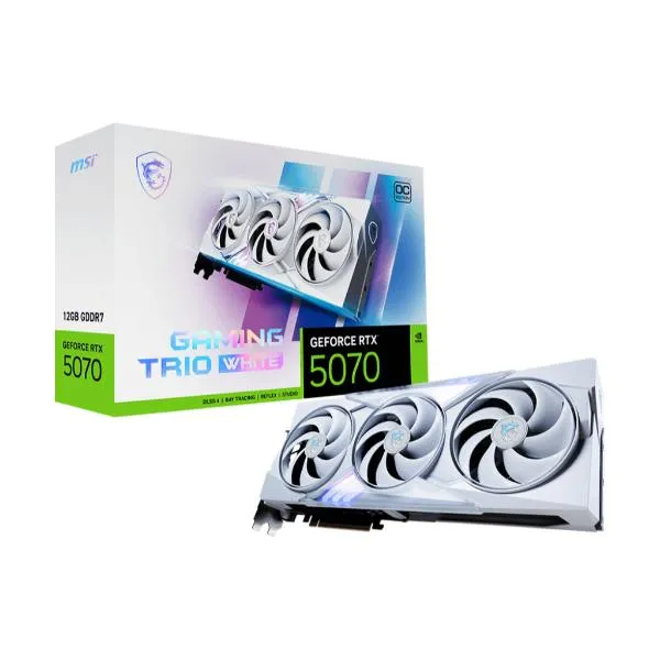 MSI RTX 5070 Gaming Trio OC 12GB GDDR7 Graphic Card White
