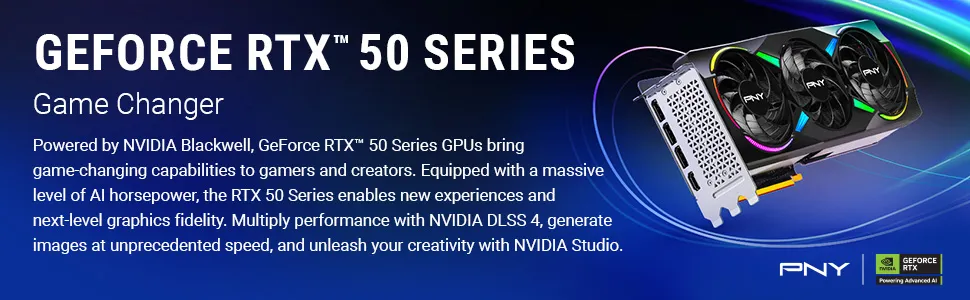 PNY NVIDIA GeForce RTX 5070 Ti ARGB EPIC-X RGB OC Triple Fan Graphics Card overview 1