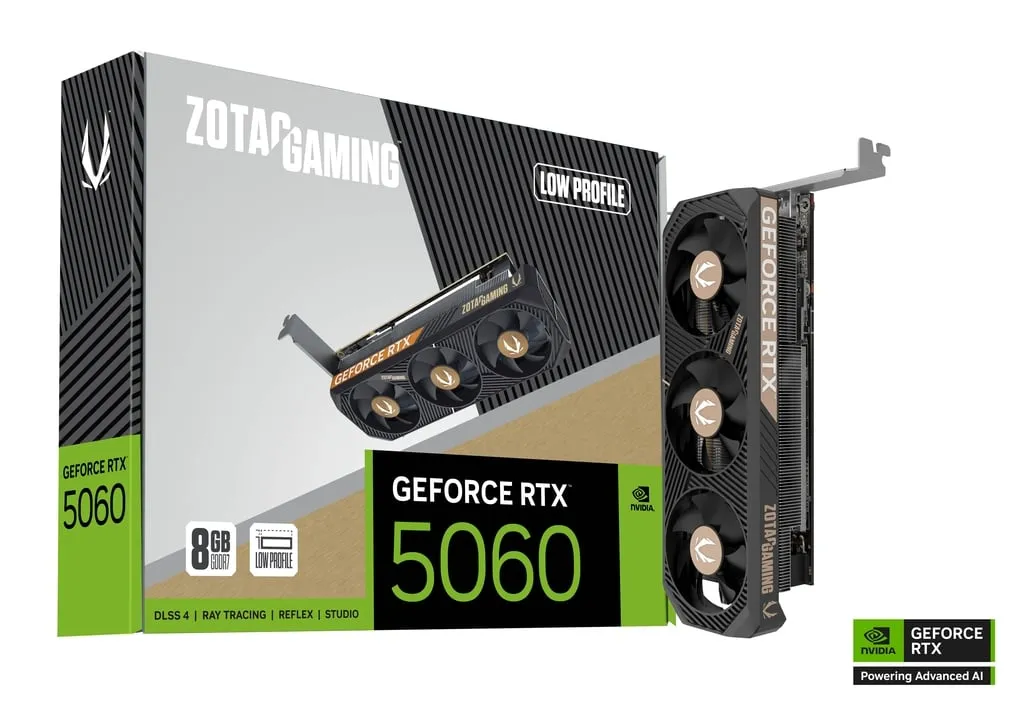 ZOTAC GAMING GeForce RTX 5060 Low Profile 8GB GDDR7 Graphics Card overview 1