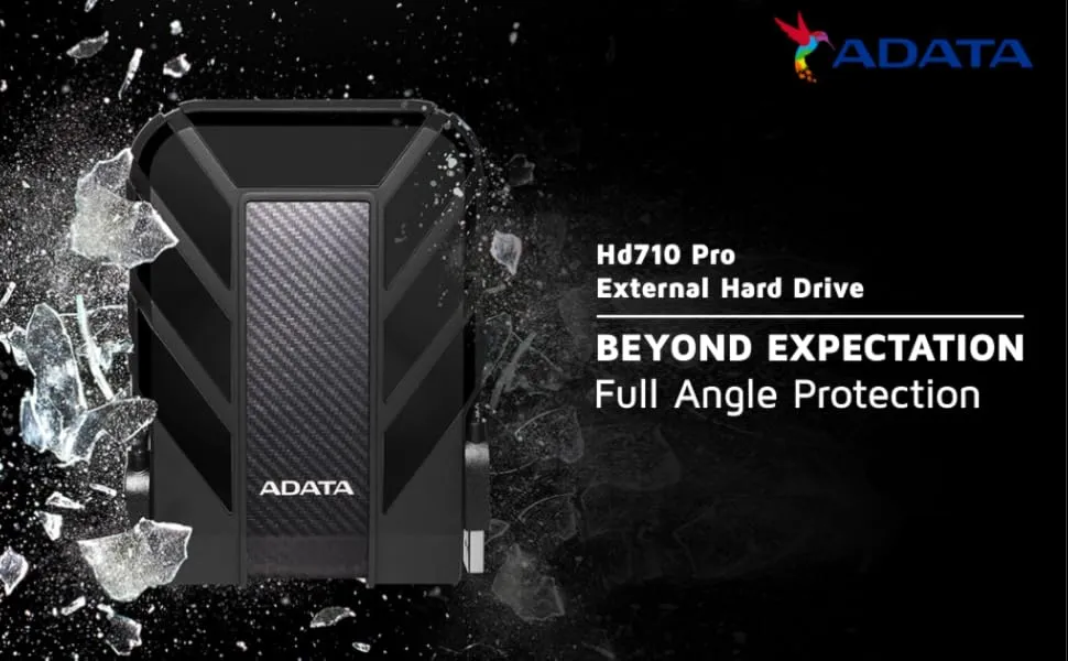 ADATA DURABLE HD710 Pro 2TB External Hard Drive - Black overview 1
