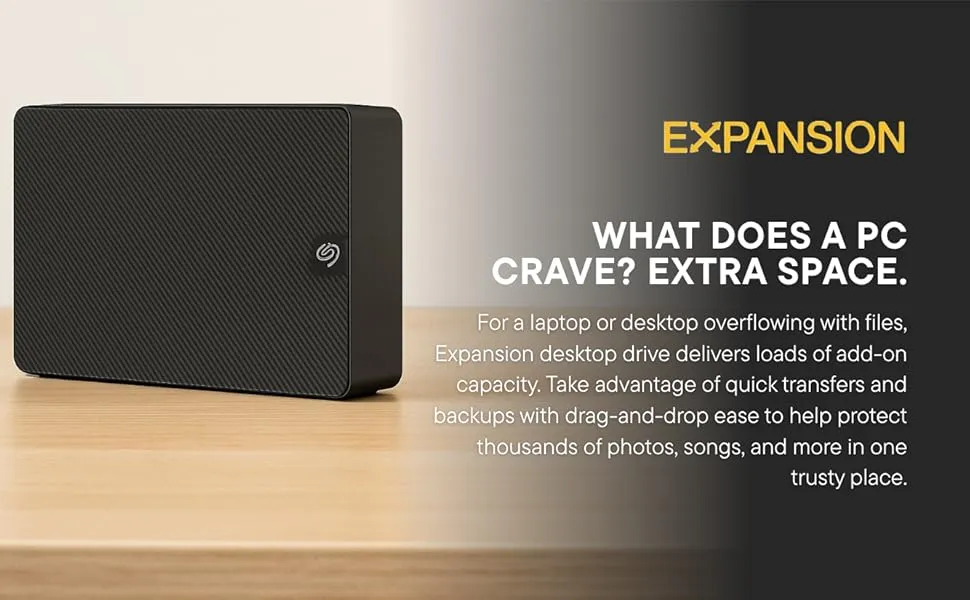 Seagate 16TB Expansion Desktop USB 3.0 External Hard Drive overview 1