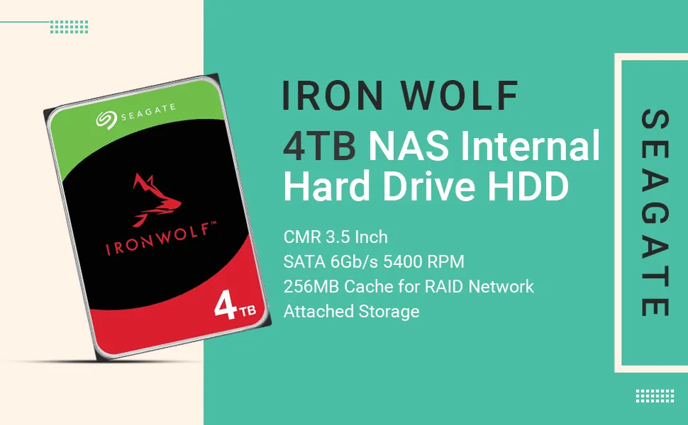 Seagate IronWolf 4TB 3.5 inch SATA NAS Hard Drive overview 2