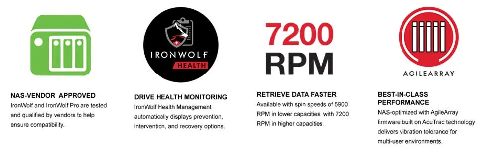 Seagate IronWolf 8TB 3.5 inch SATA NAS Hard Drive overview 4