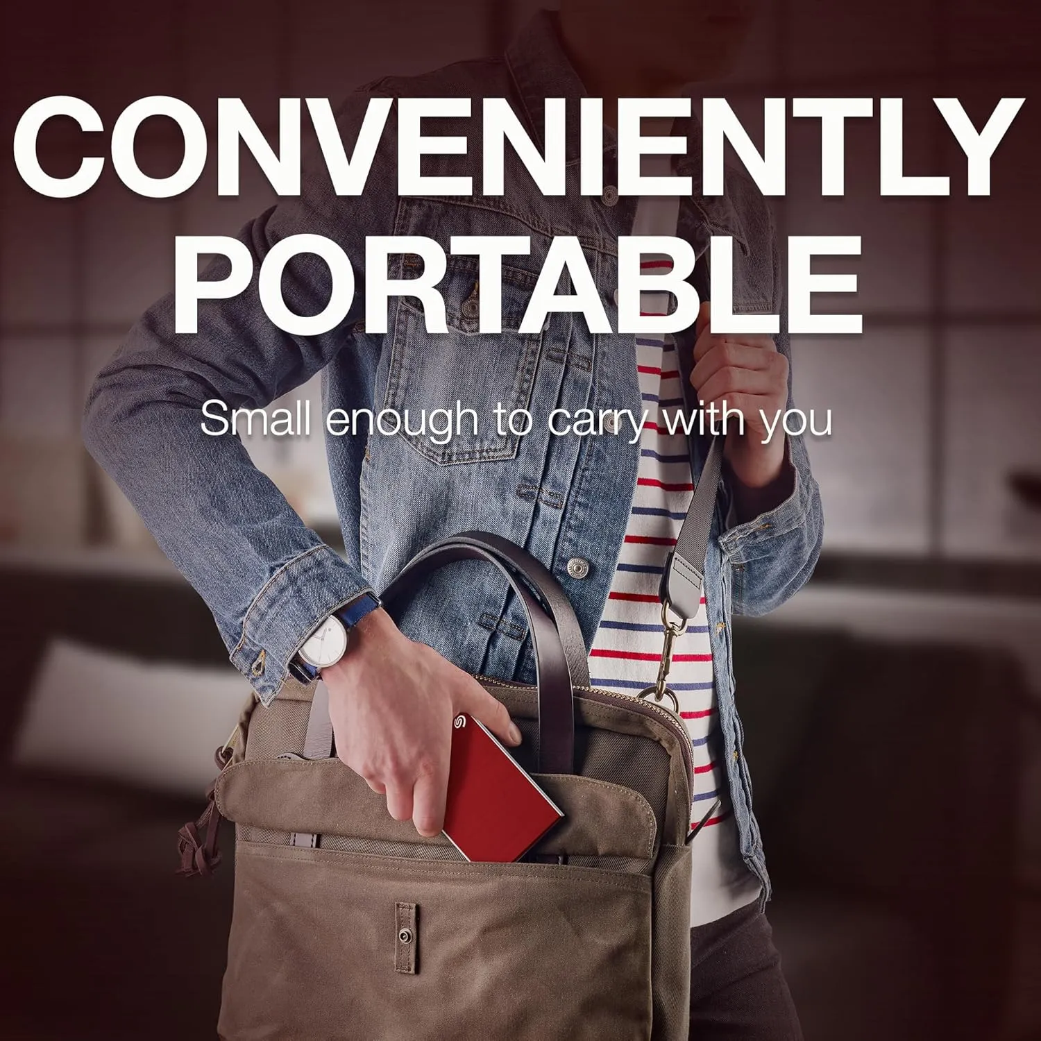 Seagate One Touch 4TB External Hard Drive with Password Protection (Red) overview 6