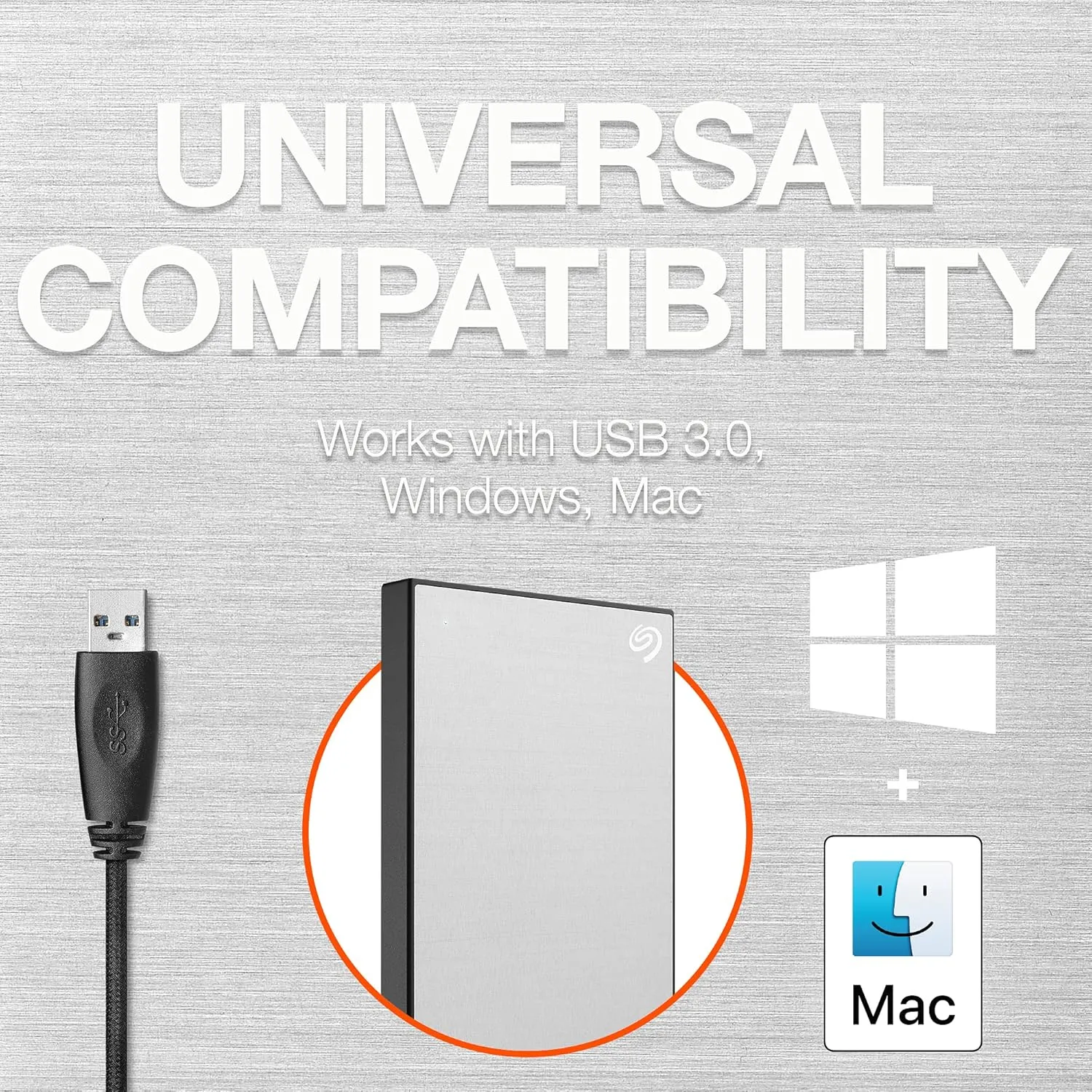 Seagate One Touch 4TB External Hard Drive with Password Protection (Silver) overview 11