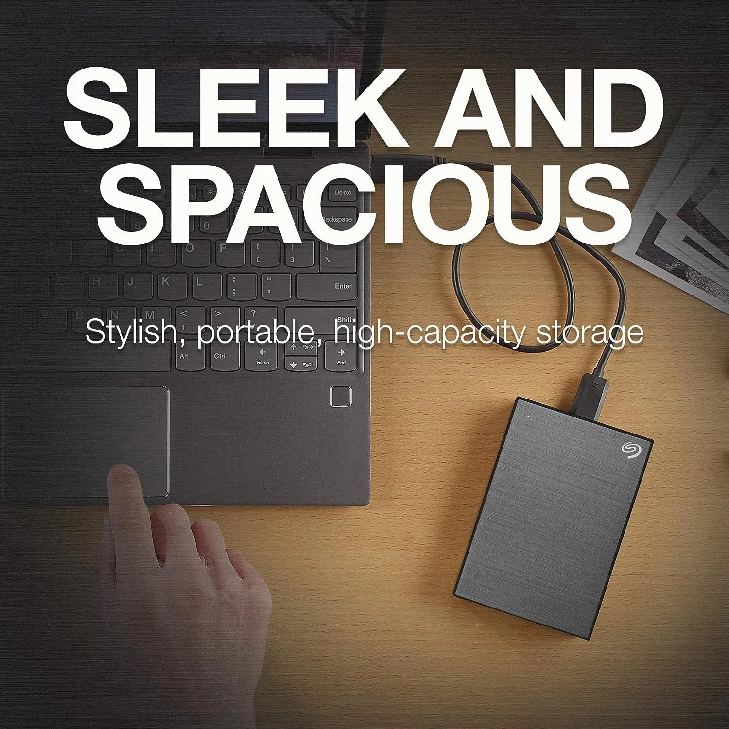 Seagate One Touch 4TB External Hard Drive with Password Protection (Space Gray) overview 2