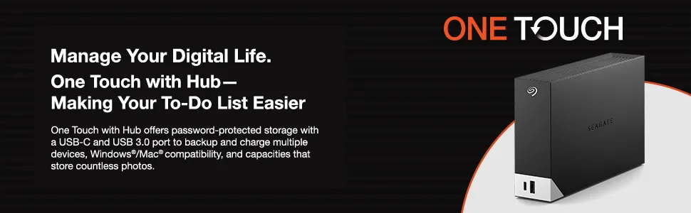 Seagate One Touch Hub 4TB External Hard Drive overview 1
