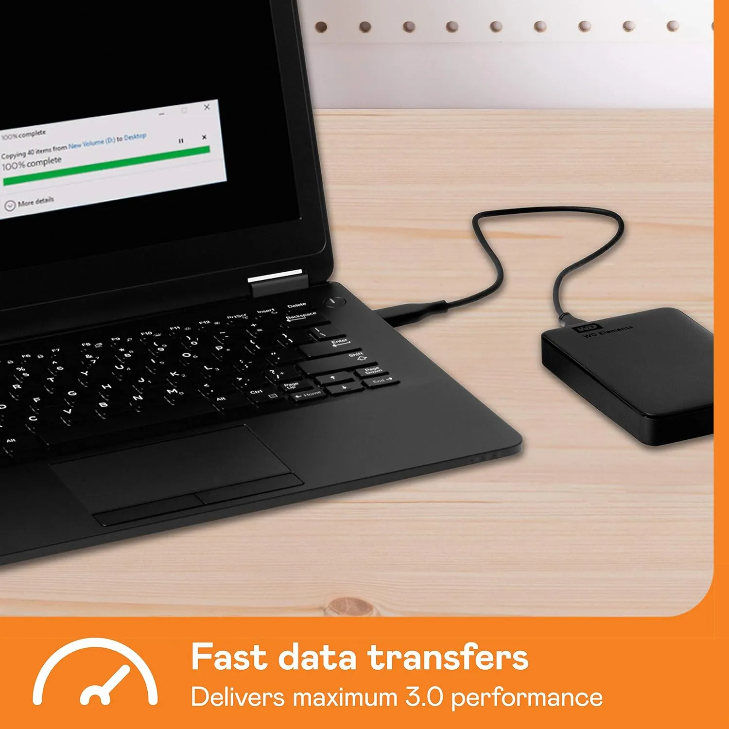 Western Digital Elements 6TB Portable Hard Drive (Black) overview 6