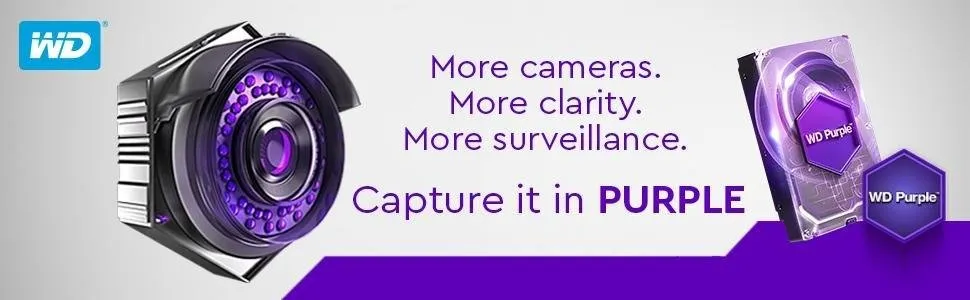 Western Digital Purple Surveillance 1TB 3.5 inch SATA Hard Drive overview 1