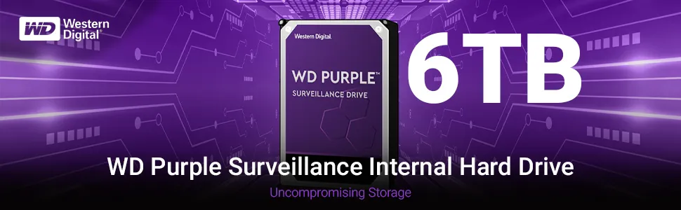Western Digital Purple Surveillance 6TB 3.5 inch SATA Hard Drive overview 1