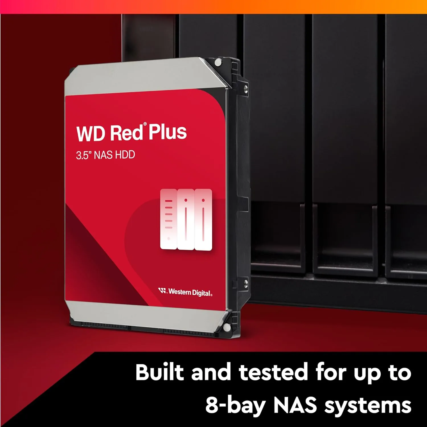 Western Digital Red Plus NAS 2TB 3.5 inch SATA Hard Drive overview 1