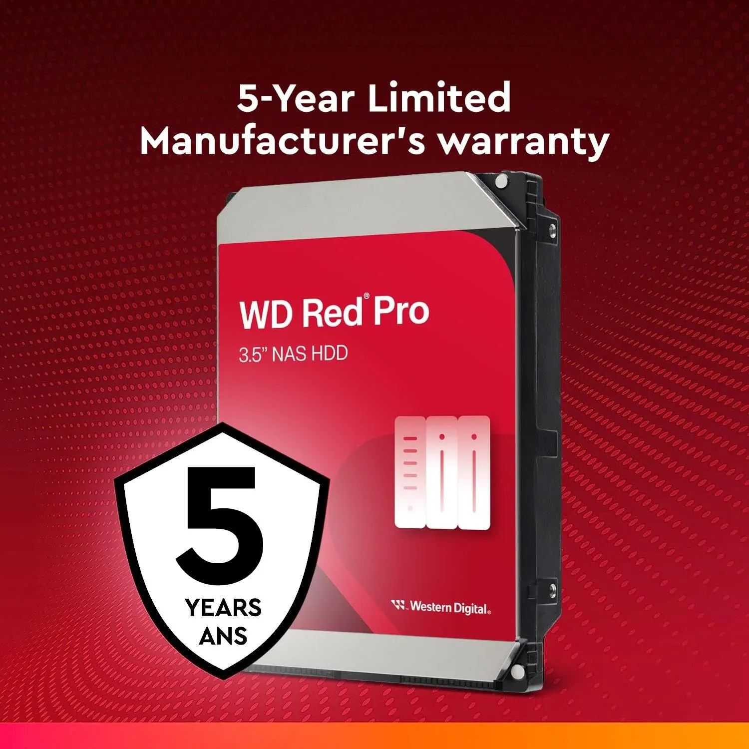 Western Digital WD Red Pro 16TB 3.5" SATA 7200RPM NAS Internal Hard Disk Drive overview 5