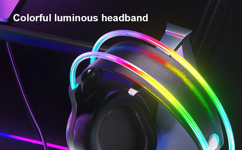 AULA S503 Wired RGB Gaming Headset With Adjustable Mic overview 2