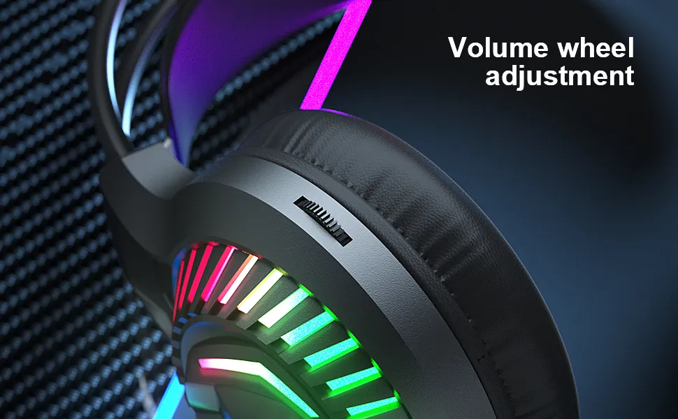 AULA S605 Professional RGB Gaming Headphones (Black) overview 3