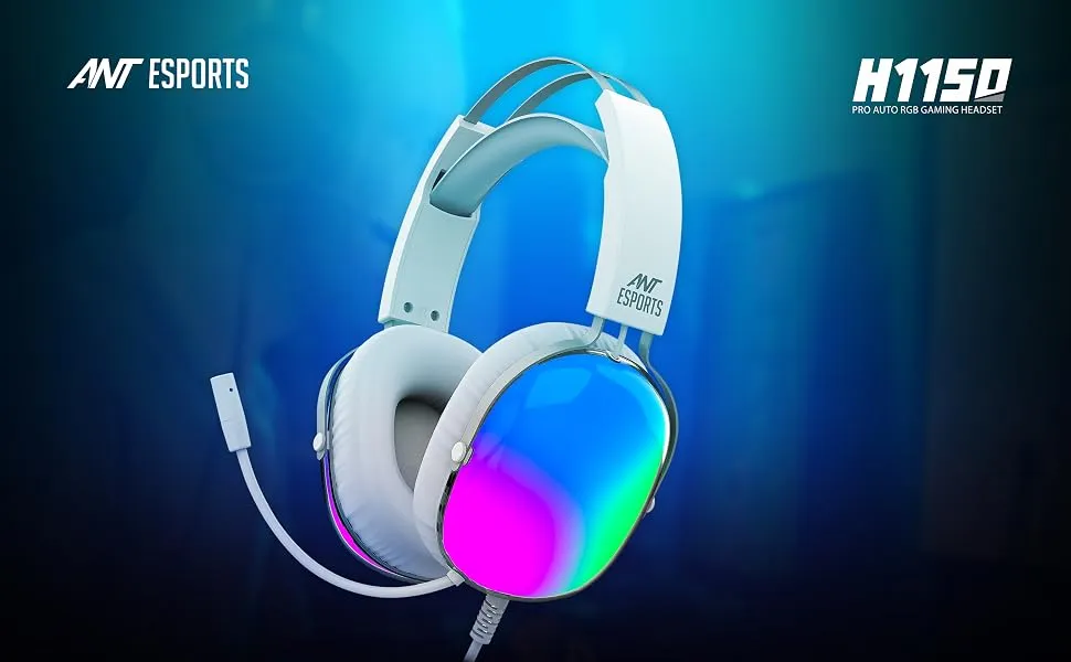 Ant Esports H1150 RGB Gaming Headset (White) overview 1