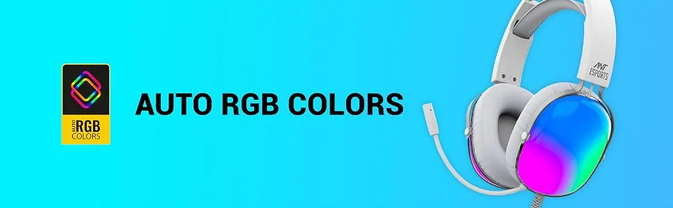 Ant Esports H1150 RGB Gaming Headset (White) overview 2