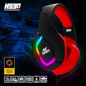 Ant Esports H530 Multi-Platform Pro RGB Gaming Headset - RED overview 2