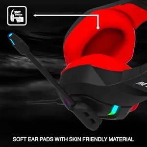 Ant Esports H530 Multi-Platform Pro RGB Gaming Headset - RED overview 9