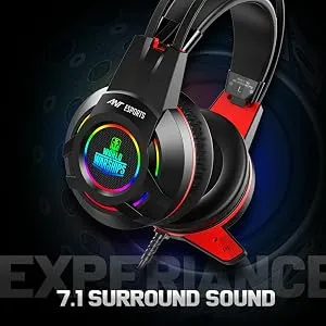 Ant Esports H550W RGB Headset (Black-Red) overview 3