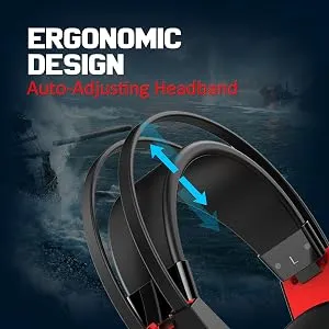Ant Esports H550W RGB Headset (Black-Red) overview 4