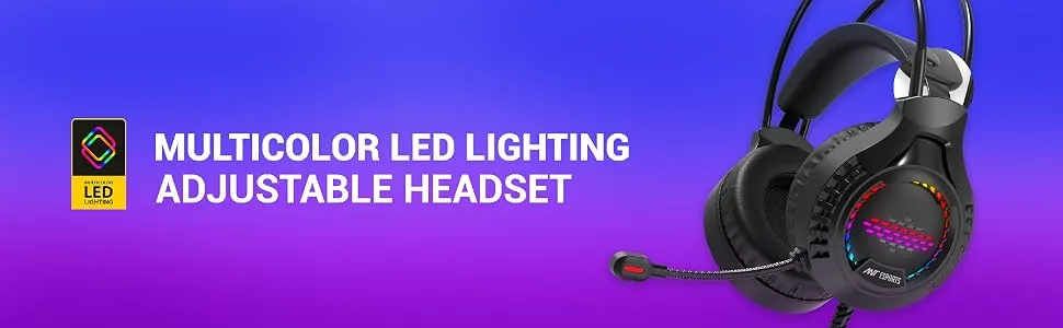 Ant Esports H650 RGB Gaming Headset (Black) overview 2