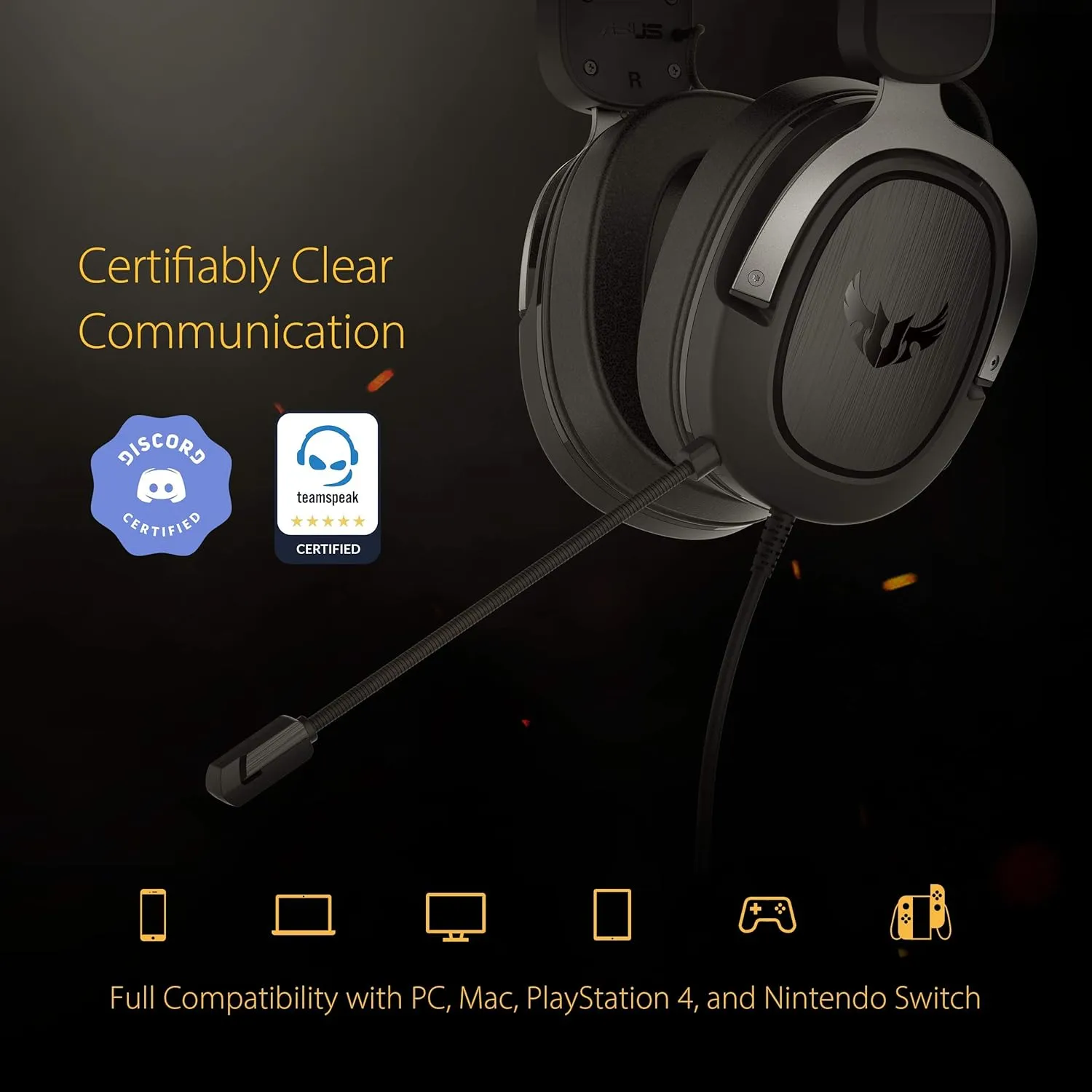 Asus TUF Gaming H3 Silver Headset overview 4