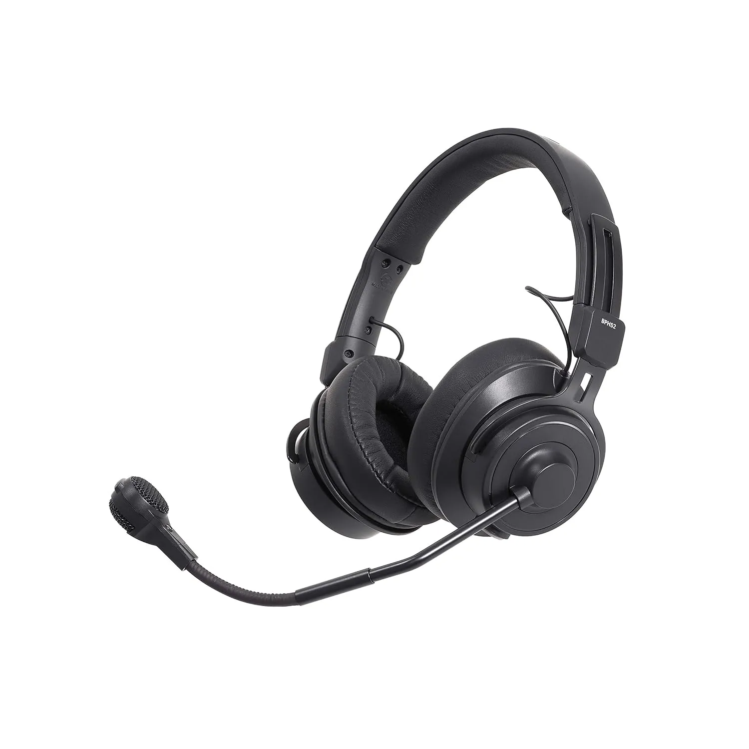 Audio Technica BPHS2 Broadcast Stereo Headset with Hypercardioid Dynamic Boom Microphone Black overview 2