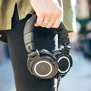 Audio-Technica Ath-M50X Wired Over Ear Headphones Without Mic (Black) overview 1