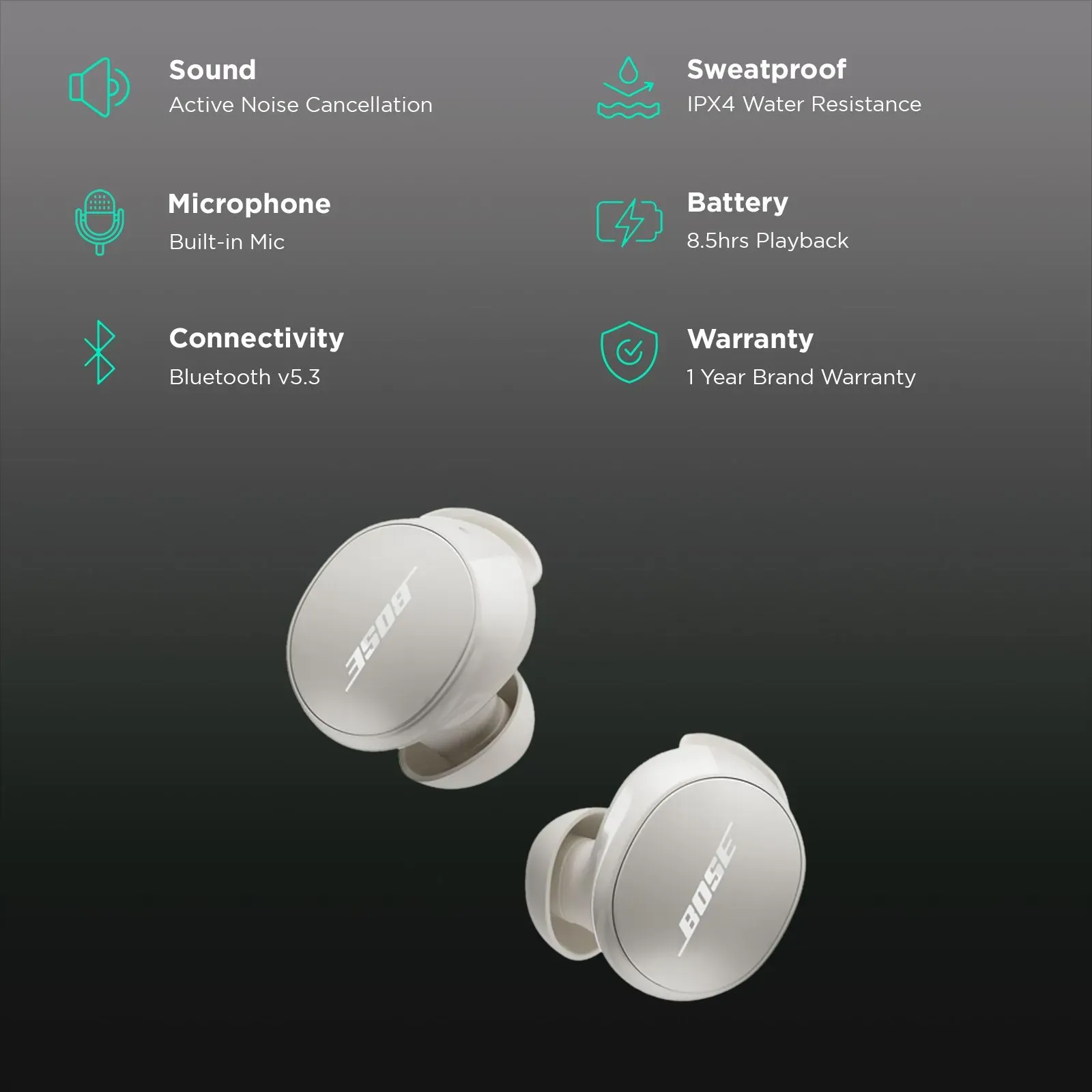 BOSE QuietComfort TWS Earbuds with Active Noise Cancellation (Chilled Lilac) overview 1