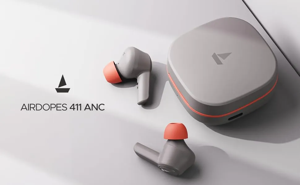 Boat Airdopes 411 ANC in Ear TWS Earbuds (Blue) overview 1