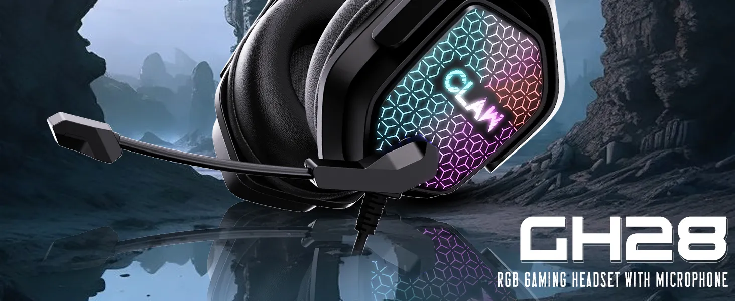 CLAW GH28 Wired RGB 40mm Driver Gaming Headset overview 2