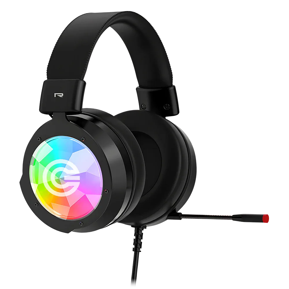 Circle Aura Magnus Wired Gaming Over Ear USB Headphones overview 1